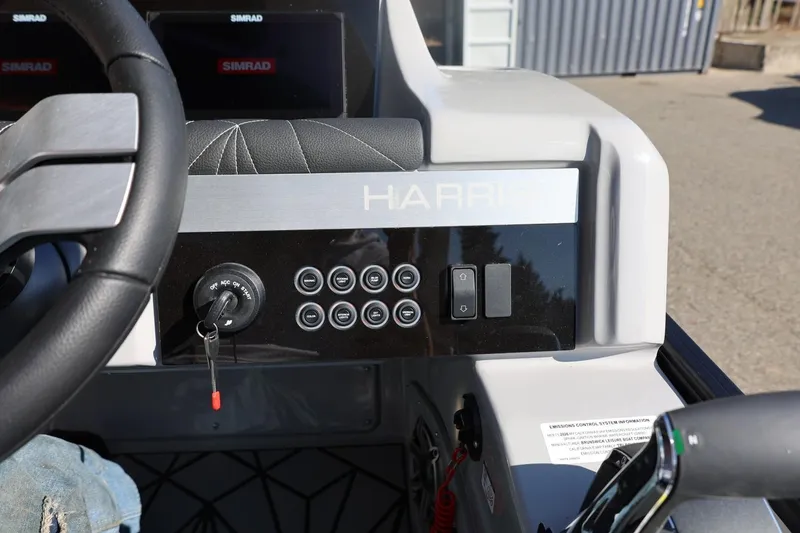 Slide: The Image of Luxurious seating on 2026 Harris Grand Mariner 250 pontoon boat, featuring sleek design and premium materials. - 29