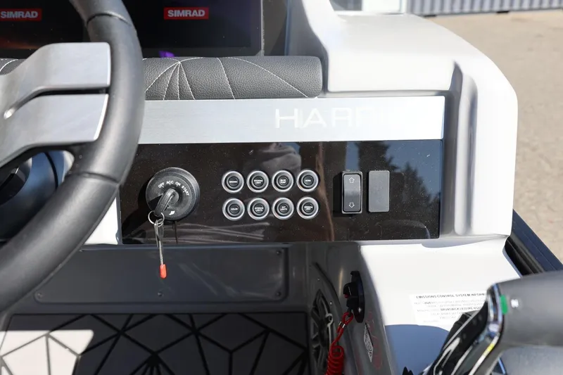 Slide: The Image of 2026 Harris Grand Mariner 250 boat interior with luxurious seating and modern design. - 30