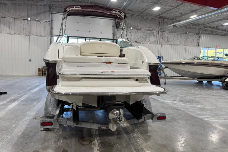 Slide: The Image of 2007 Cobalt 232 boat on trailer in indoor storage facility. - 5