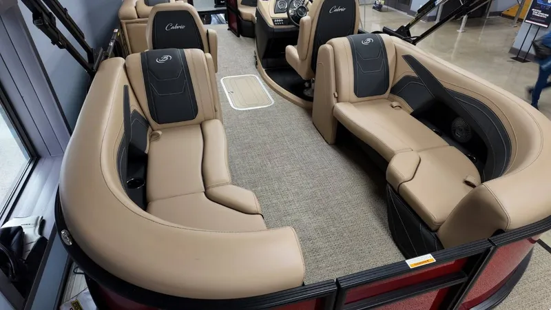 Slide: The Image of Interior of 2026 Barletta Cabrio 22QC with luxurious seating. - 16