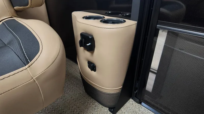 Slide: The Image of Interior of 2026 Barletta Cabrio 22QC with cup holders. - 31