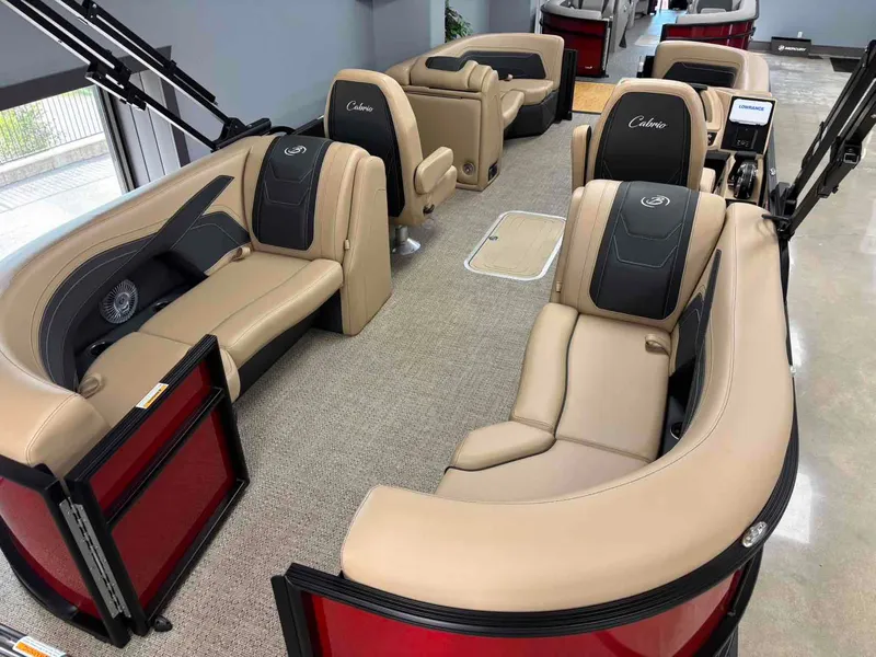 Slide: The Image of 2026 Barletta Cabrio 22QC with Mercury engine and swim ladder. - 4