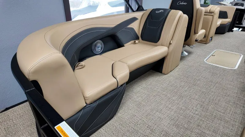 Slide: The Image of 2026 Barletta Cabrio 22QC interior with luxurious seating. - 46