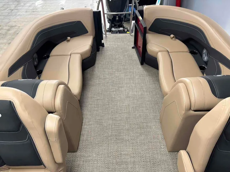 Slide: The Image of Close-up of Barletta Cabrio 22QC boat motor, year 2026. - 9