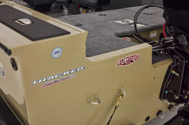 Slide: The Image of 2026 Tracker Targa V-19 Combo boat with all-welded hull and fishing features. - 57