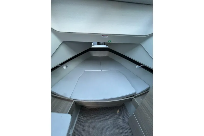 Slide: The Image of 2022 Saxdor 320 GTO cabin interior with modern design and comfortable seating. - 12