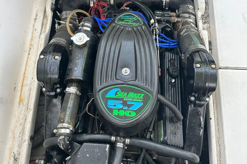 Slide: The Image of Sea Maxx 5.7 HO marine engine in 1998 Rampage 28 Express boat. - 9