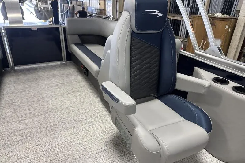 Slide: The Image of 2026 Bennington 22 SSRSE boat interior with luxurious seating and modern design. - 25