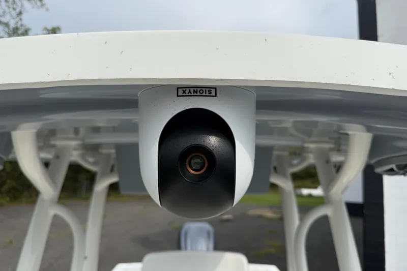 Slide: The Image of Close-up of a camera on a 2024 Parker 2300 Special Edition boat. - 14