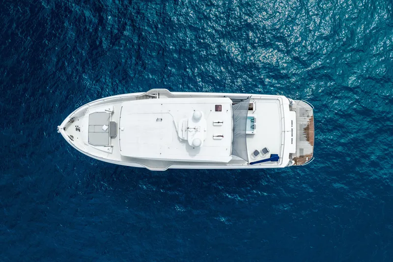 Slide: The Image of Aerial view of 2020 Horizon FD80 yacht on deep blue ocean water. - 8