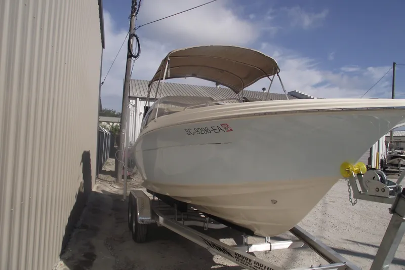Slide: The Image of 2022 Scout 215 Dorado boat on trailer - 2