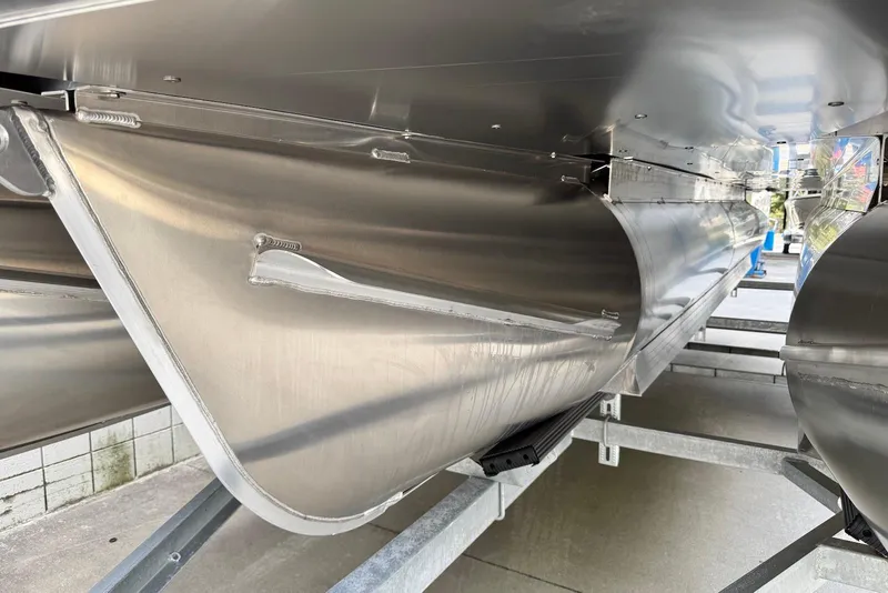 Slide: The Image of Close-up of 2026 Godfrey SWEETWATER 2286 SB pontoon boat undercarriage. - 26