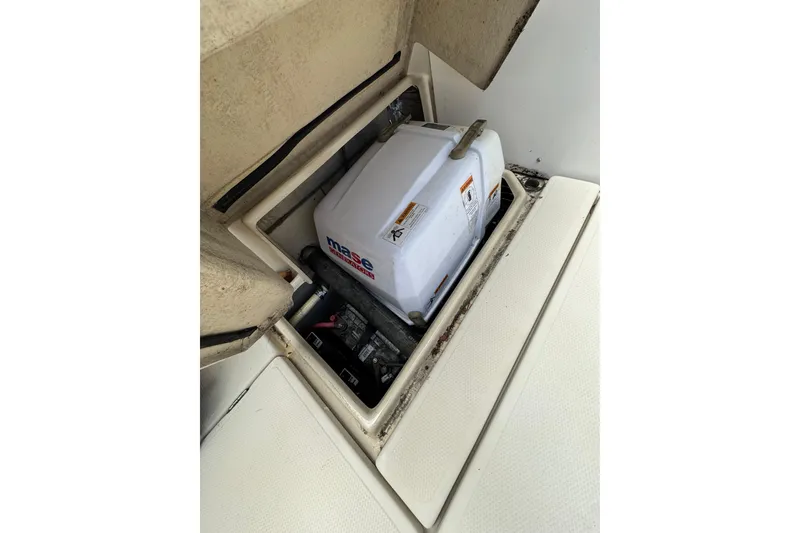 Slide: The Image of 2008 Ranger Tugs R-25 Classic engine compartment with Mase generator. - 5