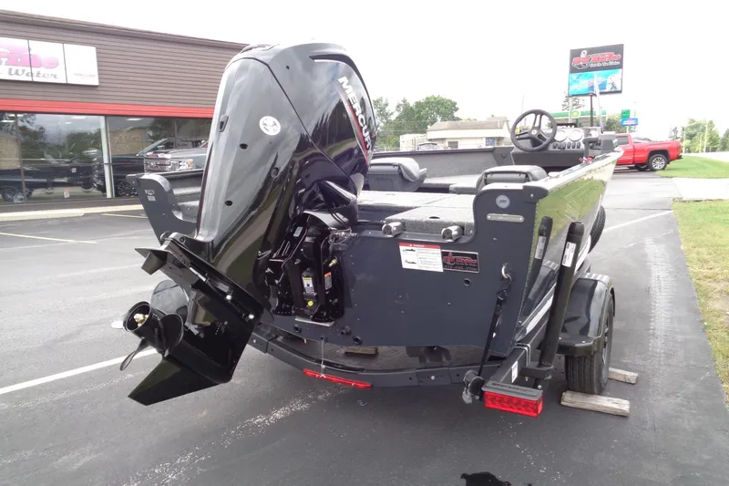 Slide: The Image of 2026 Lund 1675 Adventure SS boat with Mercury outboard motor on trailer. - 4