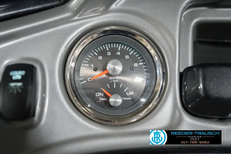 Slide: The Image of Close-up of 2020 Sun Tracker Party Barge 24 DLX RPM gauge. - 39