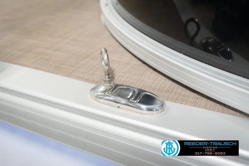 Slide: The Image of Close-up of a 2020 Sun Tracker Party Barge 24 DLX boat detail. - 62