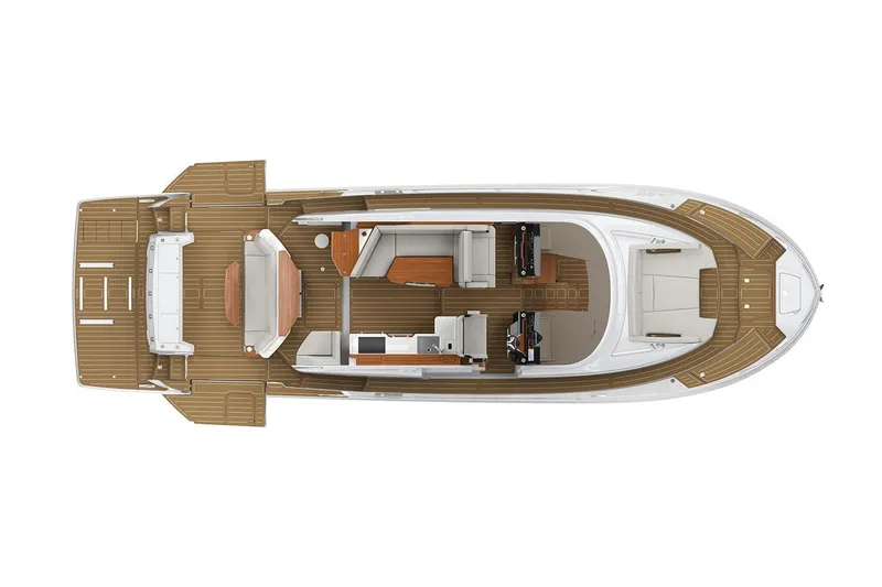 Slide: The Image of Manufacturer Provided Image: Top view of 2025 Tiara Yachts EX 54 luxury yacht layout. - 23