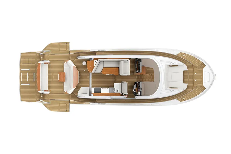 Slide: The Image of Manufacturer Provided Image: Top view of 2025 Tiara Yachts EX 54 luxury yacht layout. - 24