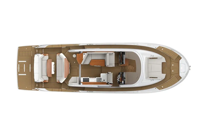 Slide: The Image of Manufacturer Provided Image: Top view of 2025 Tiara Yachts EX 54 luxury yacht layout. - 26