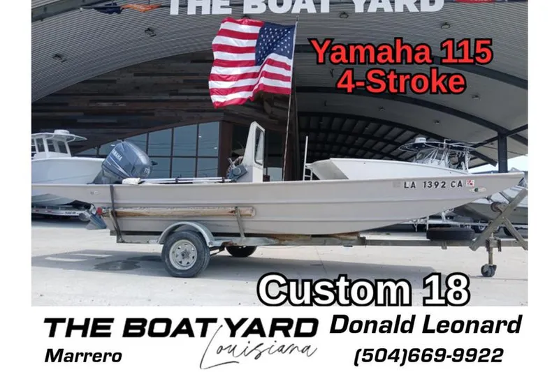Slide: The Image of Custom 18 boat with Yamaha 115 4-stroke engine at The Boat Yard, Marrero, Louisiana. - 0