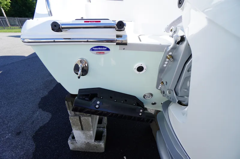 Slide: The Image of 2026 Tidewater 272 LXF boat transom with Yamaha PowerMatched components. - 78