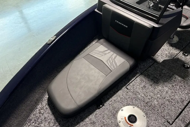 Slide: The Image of 2026 Tracker Pro Guide V-175 Combo boat interior with cushioned seating. - 5