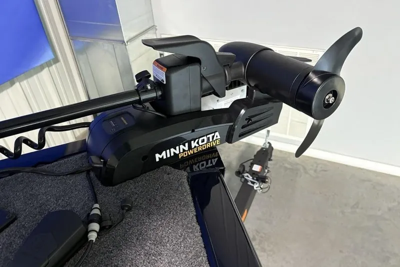 Slide: The Image of Minn Kota PowerDrive motor on 2026 Tracker Pro Guide V-175 Combo boat. - 9