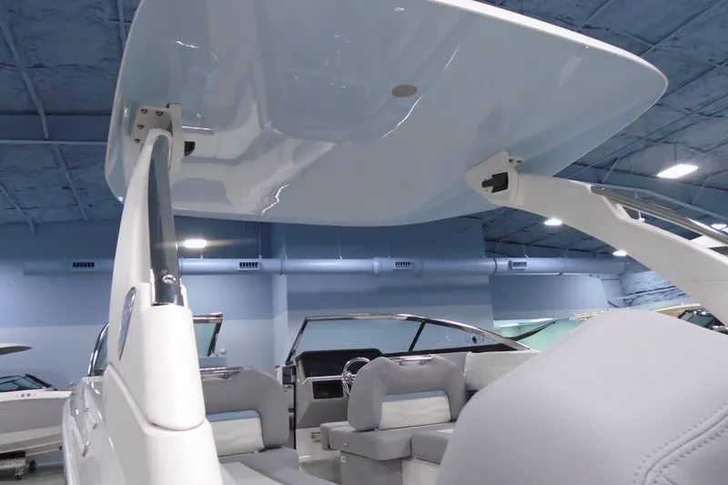 Slide: The Image of 2026 Regal LX6 boat interior with sleek design and modern features. - 10
