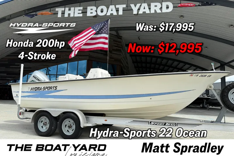 The Image of 1998 Hydra-Sports 22 Ocean CC boat for sale, discounted to $12,995, featuring Honda 200hp engine. - 0