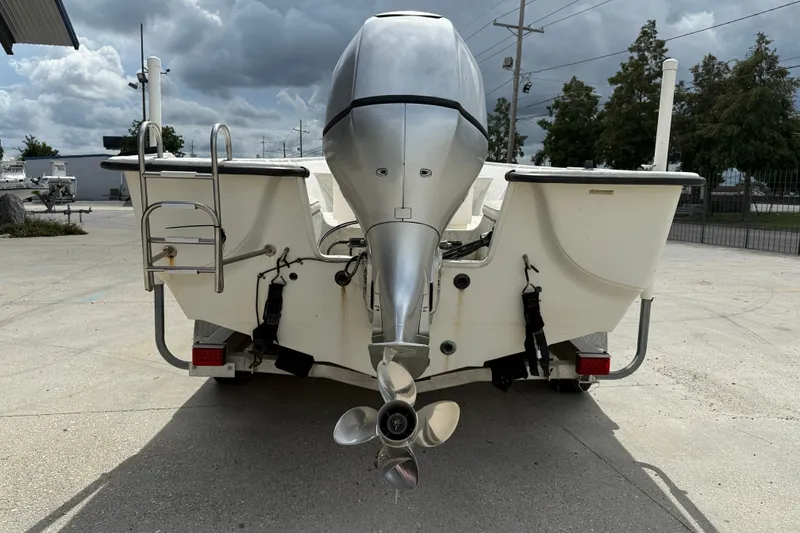 Slide: The Image of 1998 Hydra-Sports 22 Ocean CC boat with Honda outboard motor on trailer. - 6