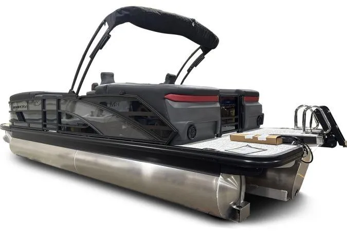Slide: The Image of 2026 Bennington 24 MFBSF pontoon boat with sleek design and modern features. - 8