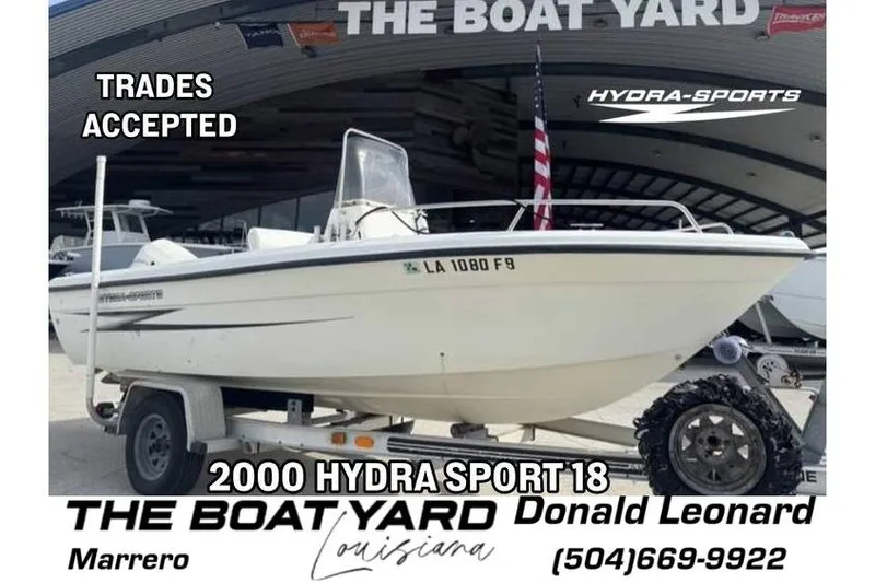 The Image of 2000 Hydra-Sports 180 CC boat on trailer at The Boat Yard, Louisiana. - 0