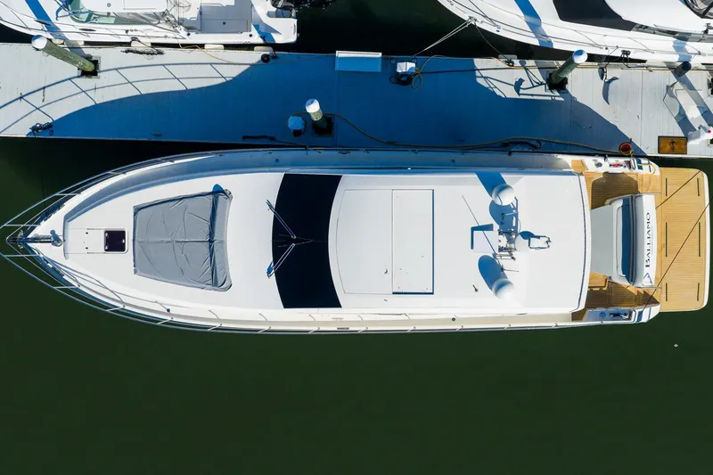 Slide: The Image of Aerial view of 2011 Uniesse 55S yacht docked at a marina. - 45