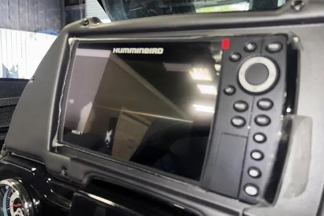Slide: The Image of Humminbird fish finder on 2026 Xpress H20 Bass boat dashboard. - 17