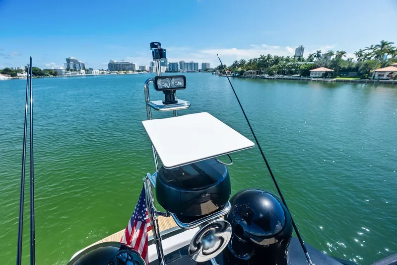 Slide: The Image of Riva 76 PERSEO Super yacht cruising on a sunny day, 2023 model. - 18