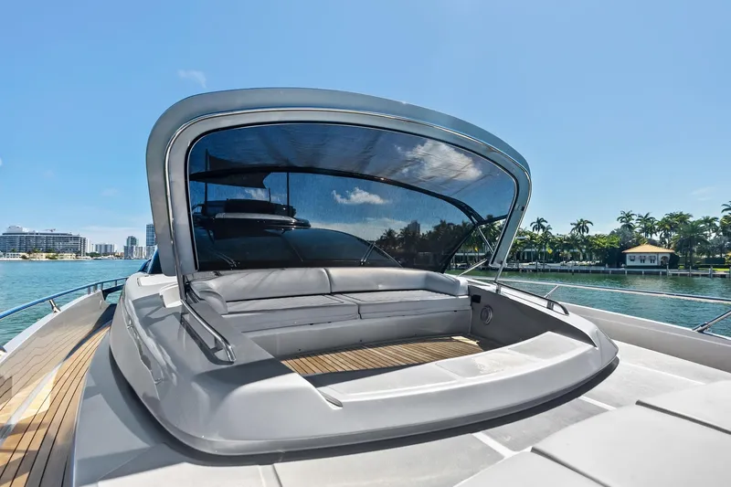 Slide: The Image of Luxury Riva 76 PERSEO Super yacht, 2023 model, with sleek design and spacious deck. - 31
