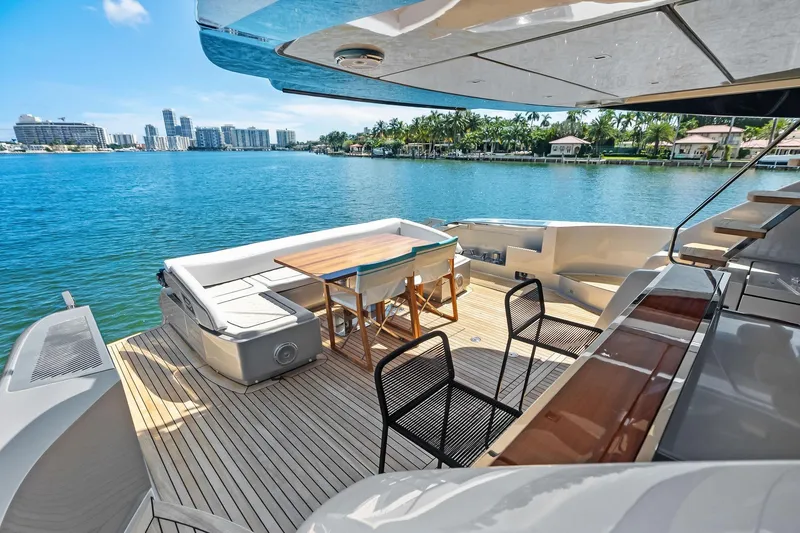 Slide: The Image of Luxurious deck of 2023 Riva 76 PERSEO Super yacht with waterfront view. - 38