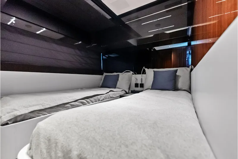 Slide: The Image of Luxurious twin cabin interior of 2023 Riva 76 PERSEO Super yacht. - 72