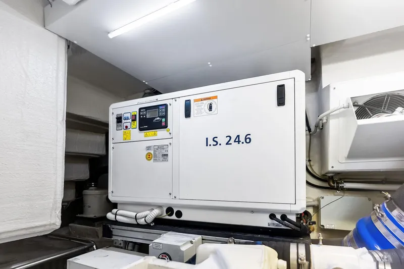 Slide: The Image of Engine room of 2023 Riva 76 PERSEO Super yacht, featuring I.S. 24.6 equipment. - 82