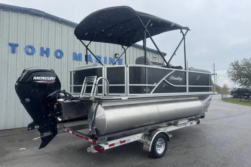 Slide: The Image of 2026 Bentley Pontoons LE 180 Cruise at Toho Marine, featuring Mercury outboard engine. - 17
