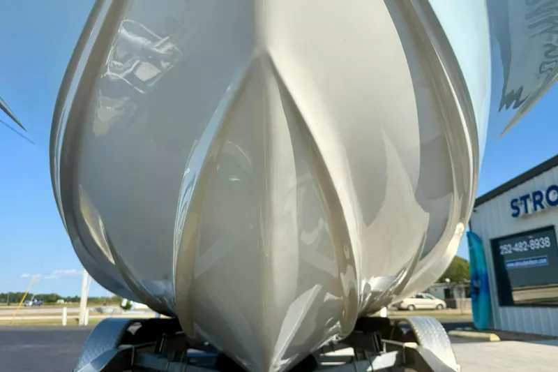 Slide: The Image of 2022 Key West 219 FS boat hull close-up, showcasing sleek design and craftsmanship. - 9