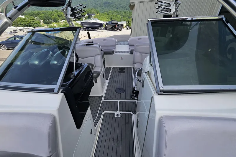 Slide: The Image of 2006 MasterCraft X-80 boat interior with sleek seating and modern design. - 10