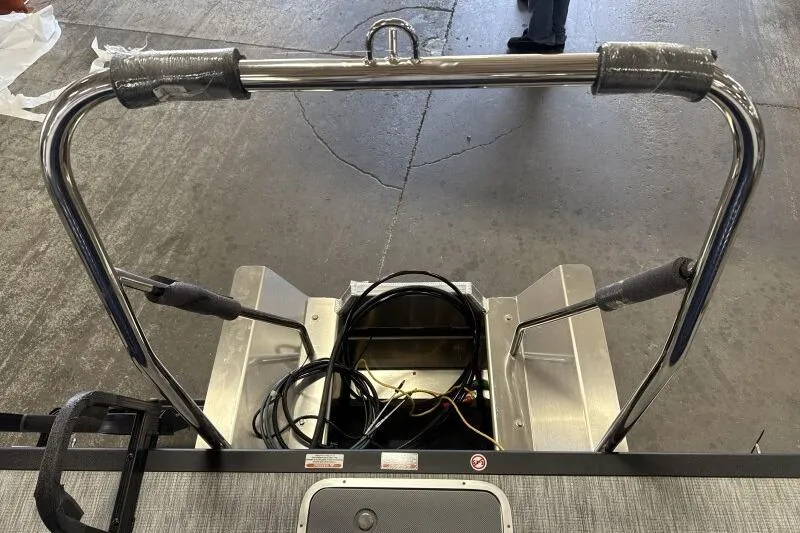 Slide: The Image of 2026 Bennington 22 SSRSF boat interior with luxurious seating and cup holders. - 14