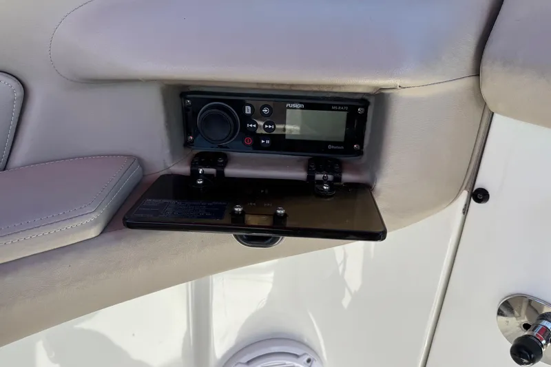Slide: The Image of 2003 Cobalt 282 boat interior with Fusion MS-RA70 Bluetooth stereo system. - 25