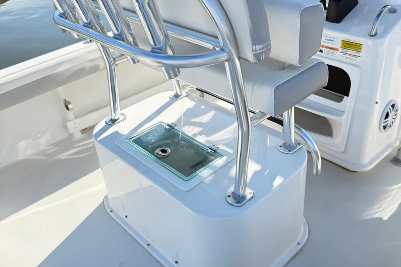 Slide: The Image of Parker 2100 Special Edition boat docked at marina, 2020 model, sunny day. - 27