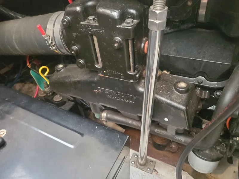 Slide: The Image of Engine compartment of a 2000 Carver 356 Aft Cabin Motor Yacht. - 43