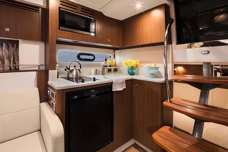 Slide: The Image of Modern kitchen interior of 2018 Sea Ray Sundancer 350 Coupe yacht. - 44