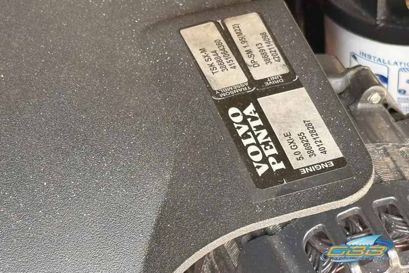 Slide: The Image of Volvo Penta engine label on 2004 Crownline 240 EX boat. - 27