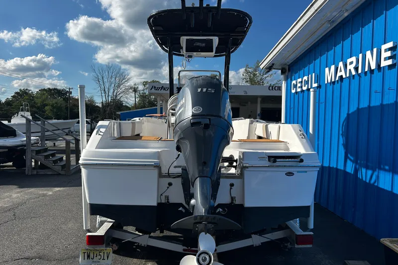 Slide: The Image of 2018 Robalo R180 Center Console boat at Cecil Marine dealership. - 8