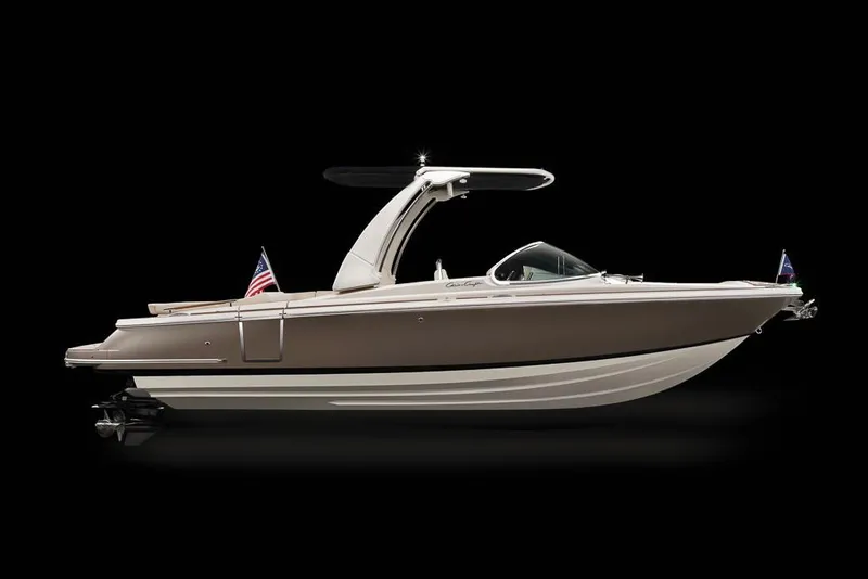 The Image of Manufacturer Provided Image: 2025 Chris-Craft Launch 25 GT boat, sleek design, side view, black background. - 0